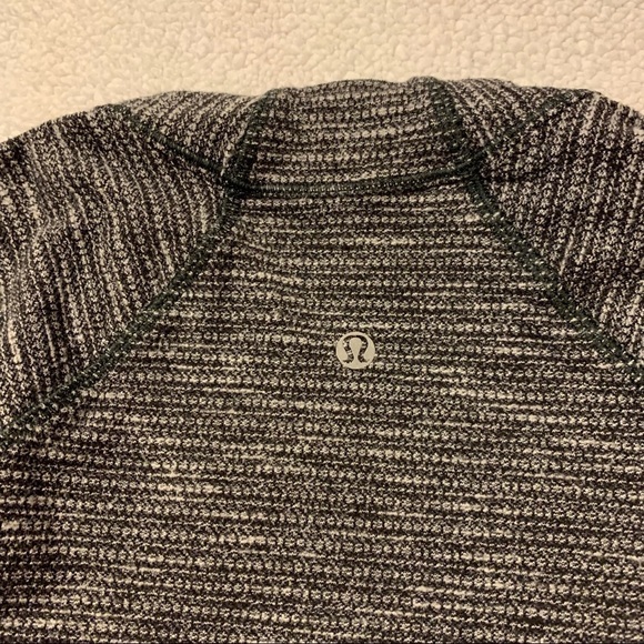 Lululemon Think Fast Long Sleeve Top Heathered Black Grey Activewear Pullover - Picture 7 of 14